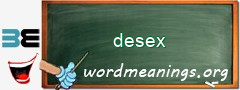 WordMeaning blackboard for desex